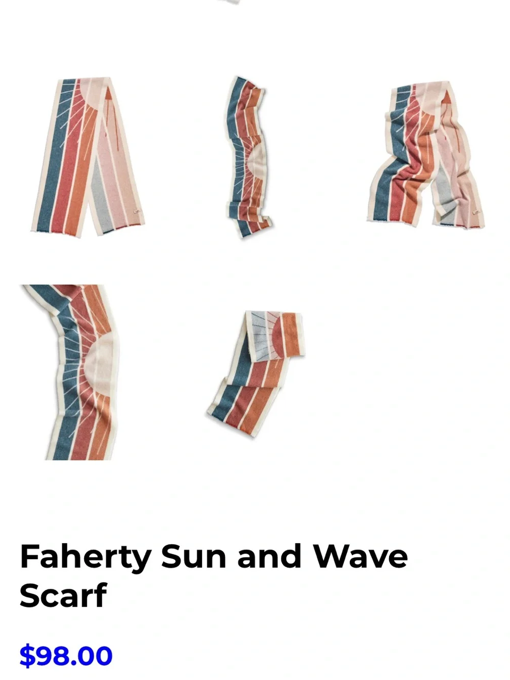 Faherty Sun and Wave Scarf - Picture 8 of 8